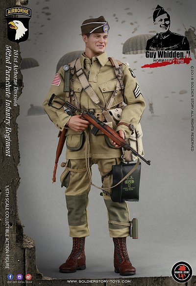 WWII アメリカ軍 第101空挺師団 ガイ・ウィデン ノルマンディー上陸作戦 1944 1/6 アクションフィギュア SS110