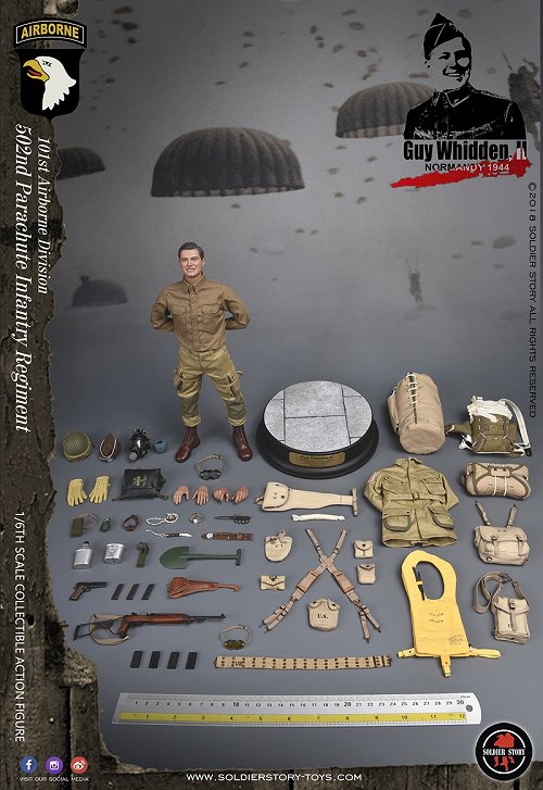 WWII アメリカ軍 第101空挺師団 ガイ・ウィデン ノルマンディー上陸作戦 1944 1/6 アクションフィギュア SS110