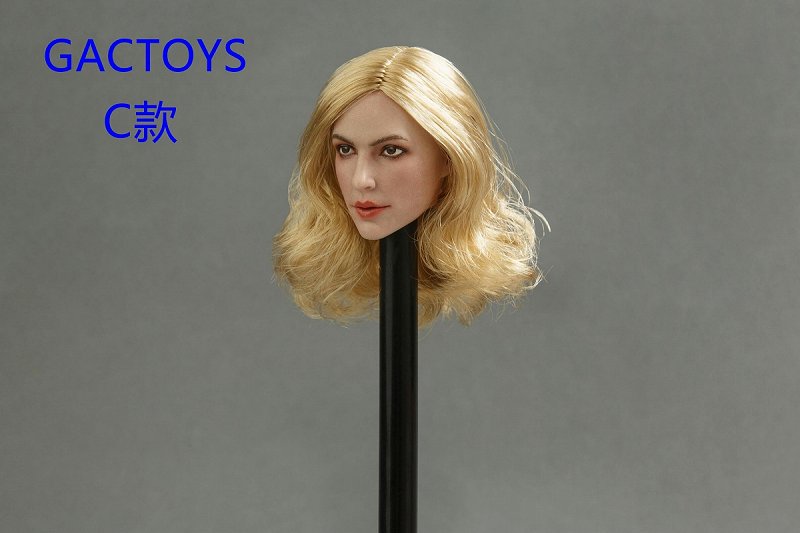 1/6 白人女性ヘッド (金髪カーリーヘア) (GAC-013C)