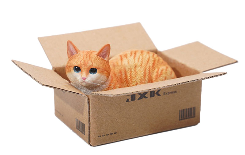 1/6 スモール 猫 イン・ザ・ダンボール 2.0 A Orange Stripe（JS-2302A）