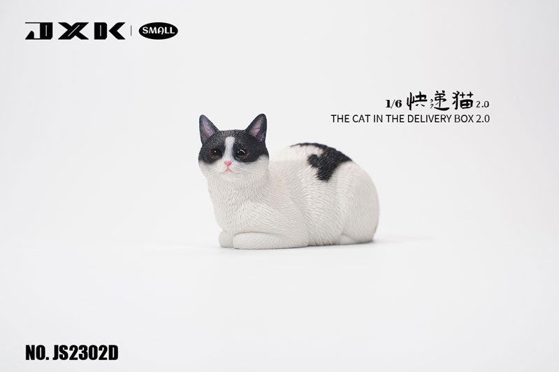 1/6 スモール 猫 イン・ザ・ダンボール 2.0 D White & Black（JS-2302D）