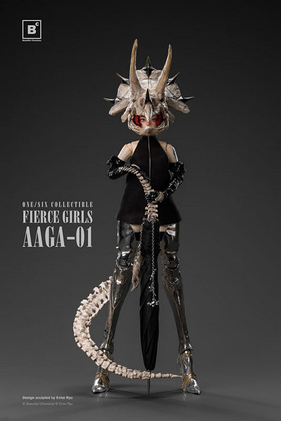 フィアス・ガールズ シリーズ: ボーン・ガール（トリケラトプス）1/6 アクションフィギュア（AAGA-01）