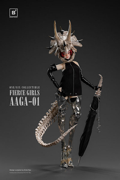 フィアス・ガールズ シリーズ: ボーン・ガール（トリケラトプス）1/6 アクションフィギュア（AAGA-01）
