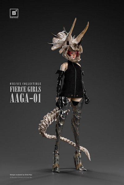 フィアス・ガールズ シリーズ: ボーン・ガール（トリケラトプス）1/6 アクションフィギュア（AAGA-01）