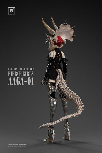 フィアス・ガールズ シリーズ: ボーン・ガール（トリケラトプス）1/6 アクションフィギュア（AAGA-01）