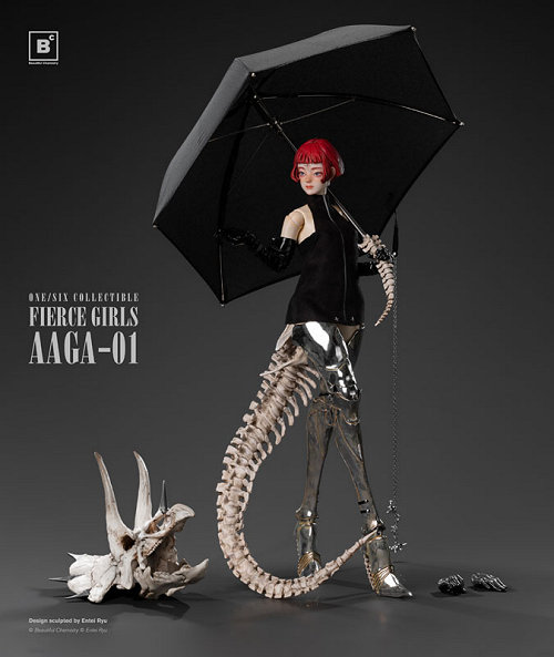 フィアス・ガールズ シリーズ: ボーン・ガール（トリケラトプス）1/6 アクションフィギュア（AAGA-01）